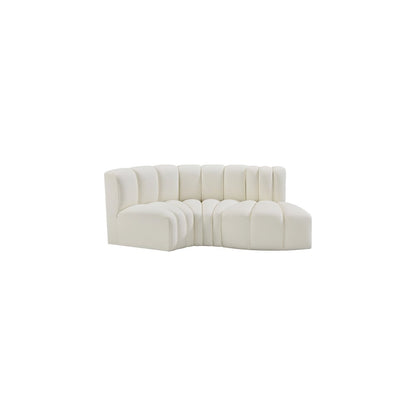 Arc Cream Vegan Leather Modular Sofa