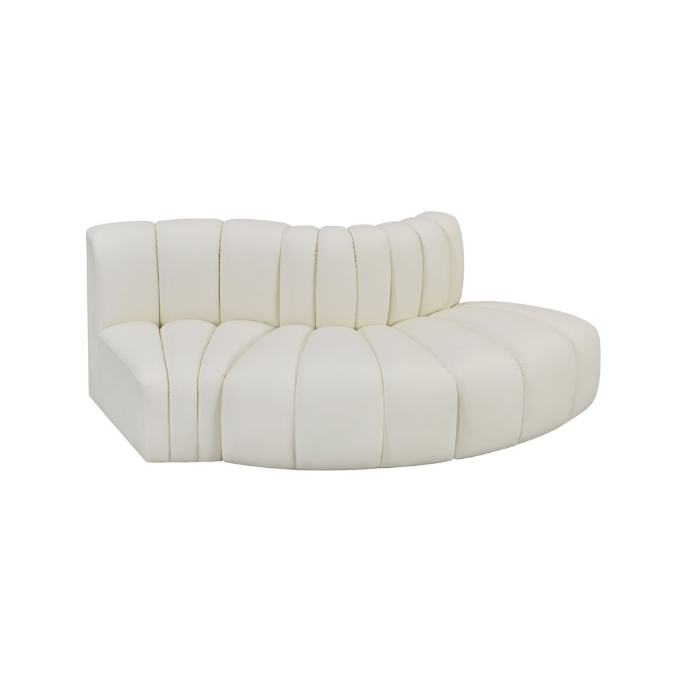 Arc Cream Vegan Leather Modular Sofa