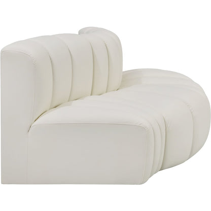 Arc Cream Vegan Leather Modular Sofa