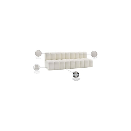 Arc Cream Vegan Leather Modular Sofa