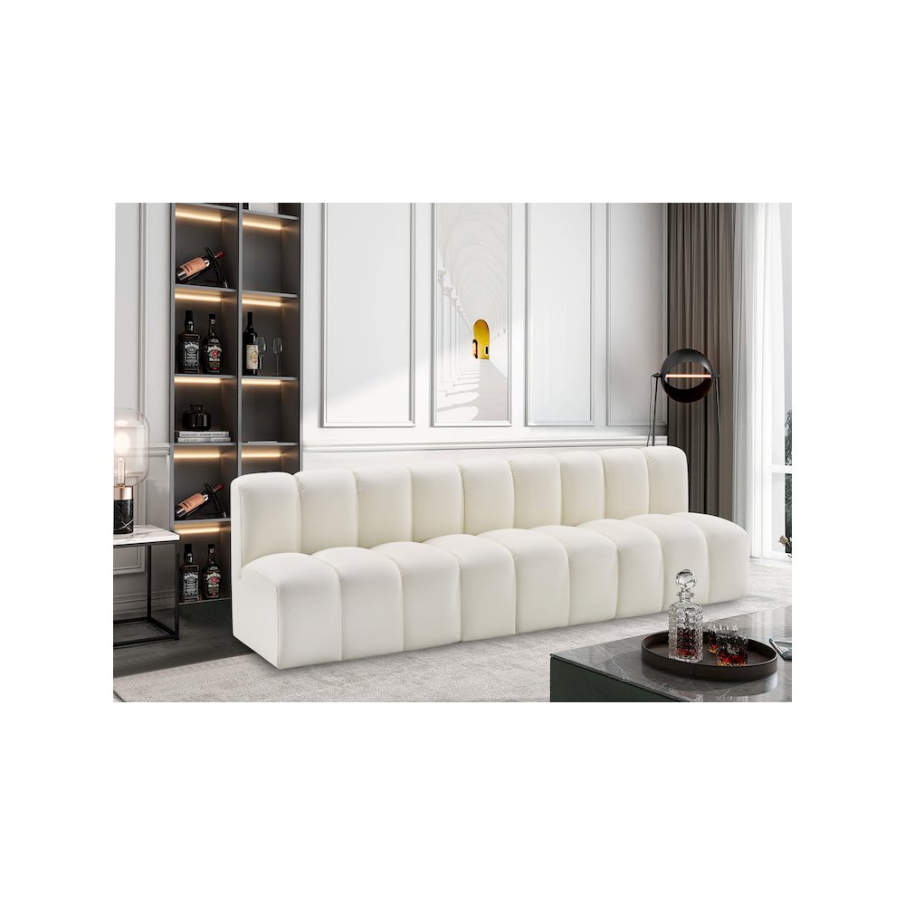 Arc Cream Vegan Leather Modular Sofa
