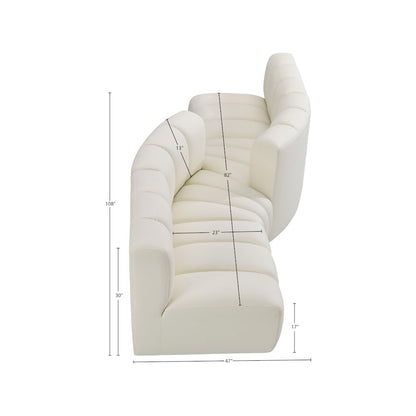Arc Cream Vegan Leather Modular Sofa