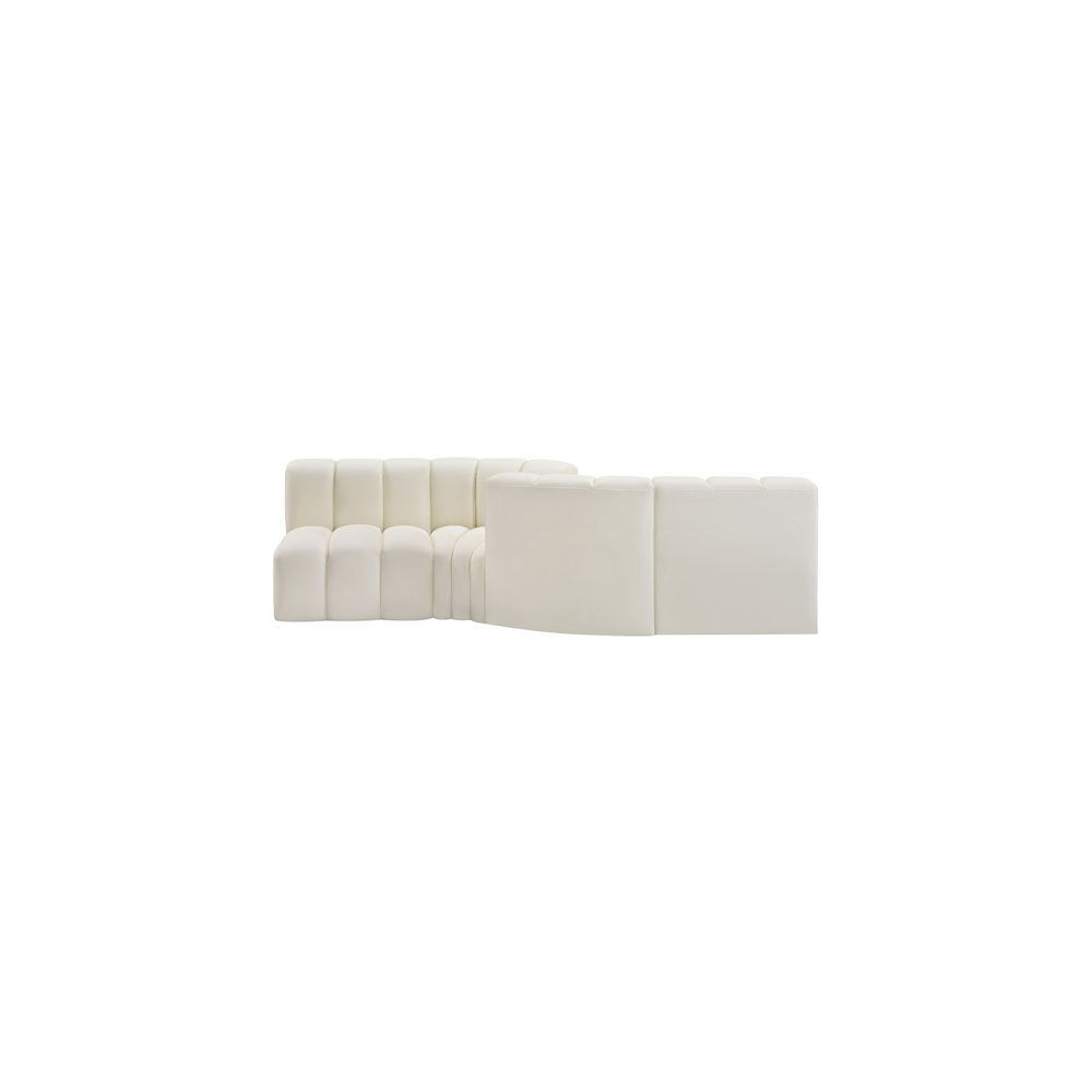 Arc Cream Vegan Leather Modular Sofa