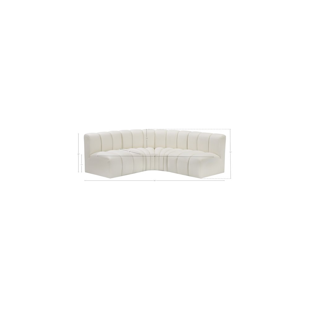 Arc Cream Vegan Leather Modular Sofa