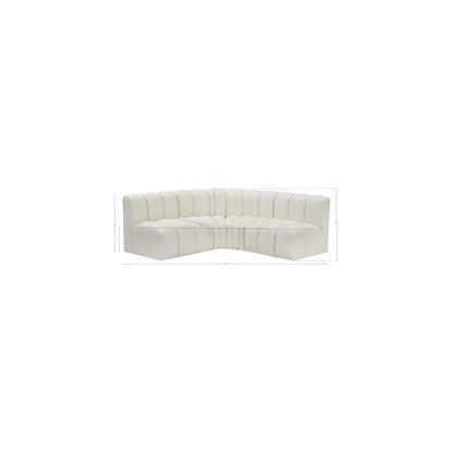 Arc Cream Vegan Leather Modular Sofa