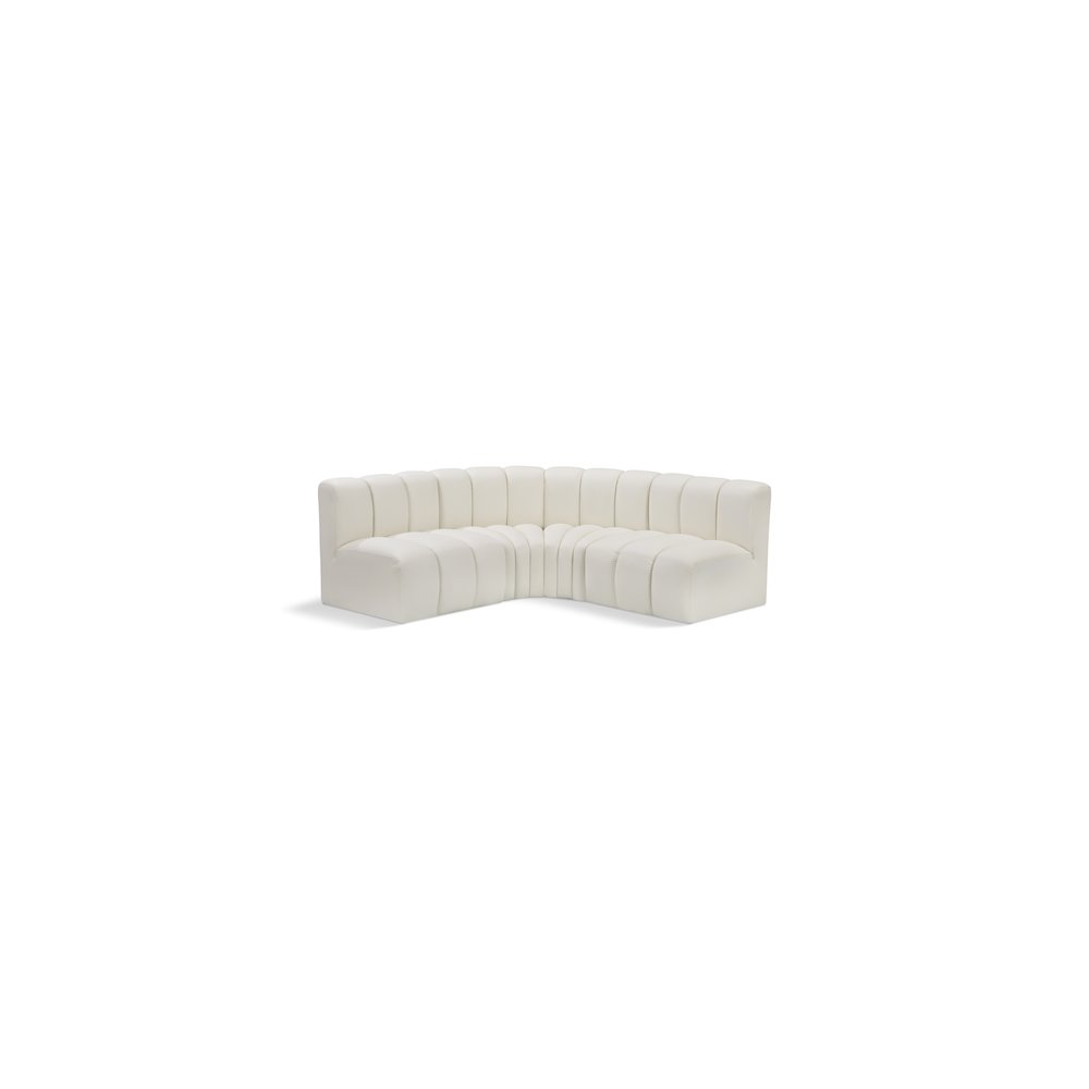 Arc Cream Vegan Leather Modular Sofa