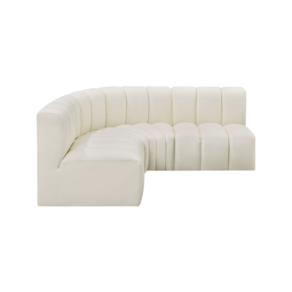 Arc Cream Vegan Leather Modular Sofa