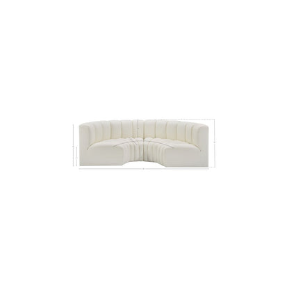 Arc Cream Vegan Leather Modular Sofa