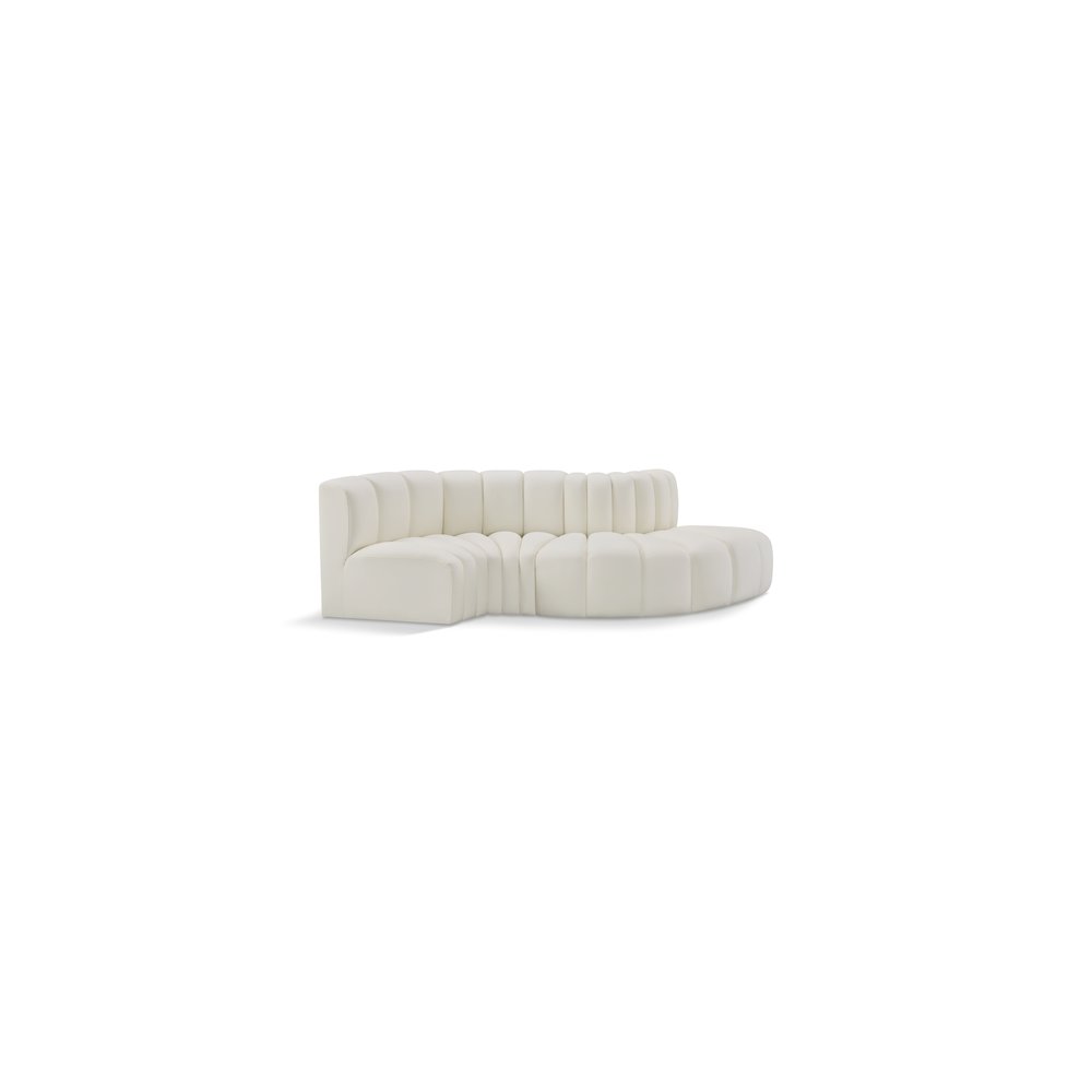 Arc Cream Vegan Leather Modular Sofa