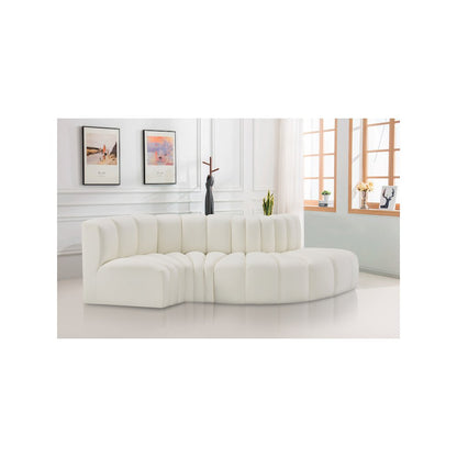 Arc Cream Vegan Leather Modular Sofa