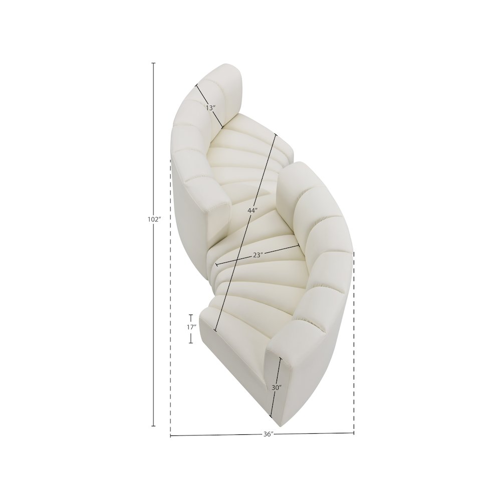 Arc Cream Vegan Leather Modular Sofa