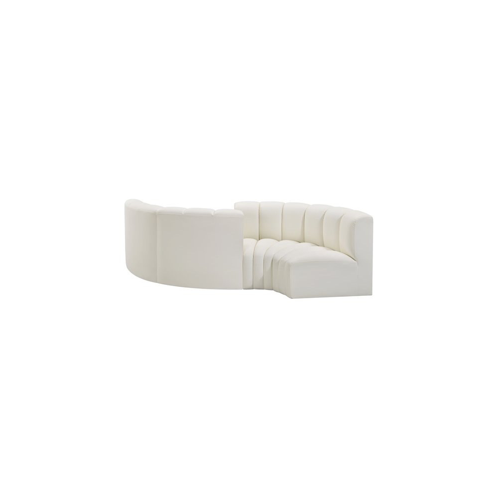 Arc Cream Vegan Leather Modular Sofa