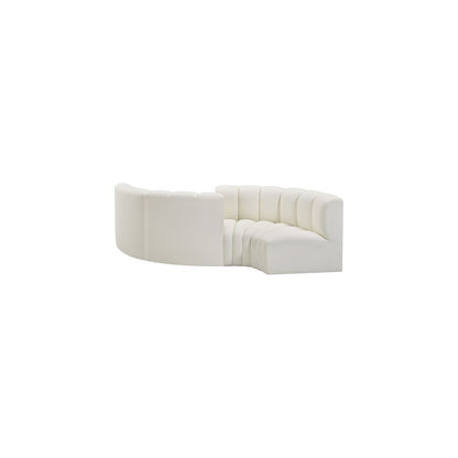 Arc Cream Vegan Leather Modular Sofa