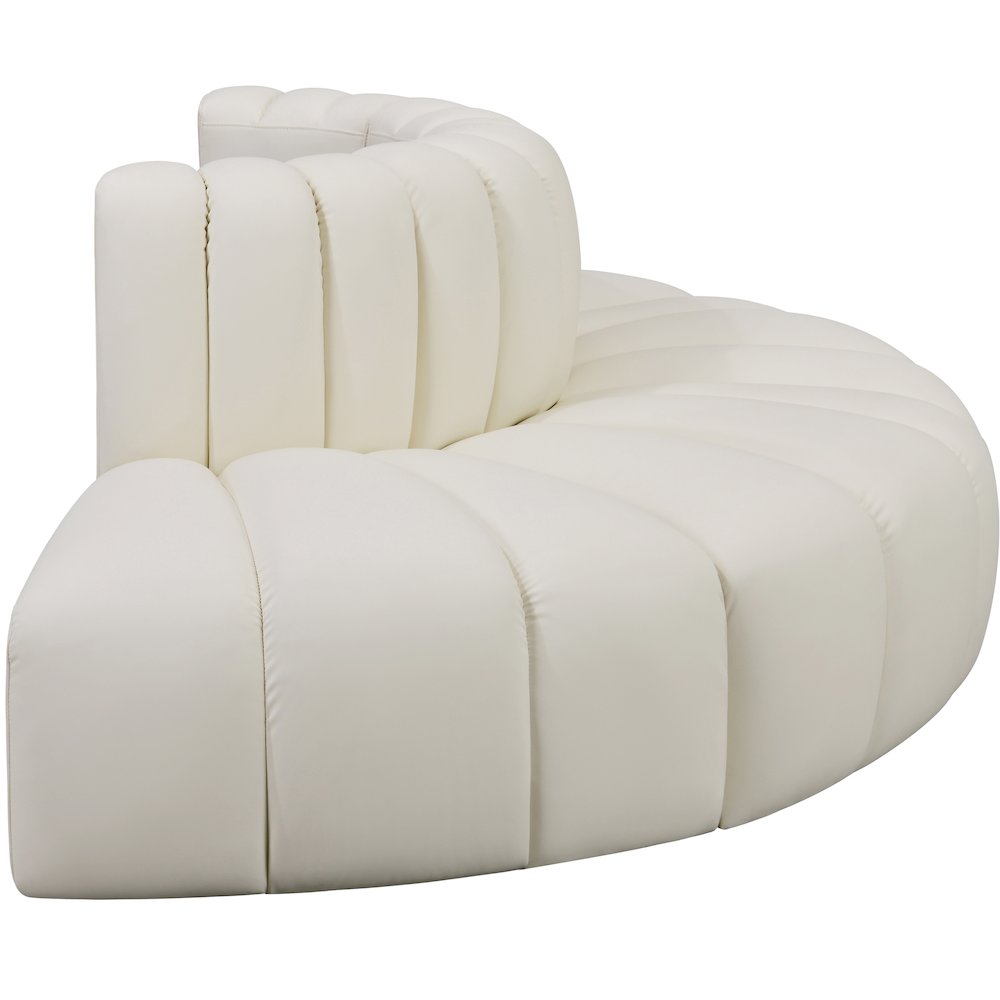 Arc Cream Vegan Leather Modular Sofa