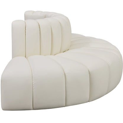 Arc Cream Vegan Leather Modular Sofa