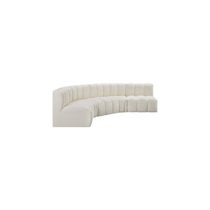 Arc Cream Vegan Leather Modular Sofa