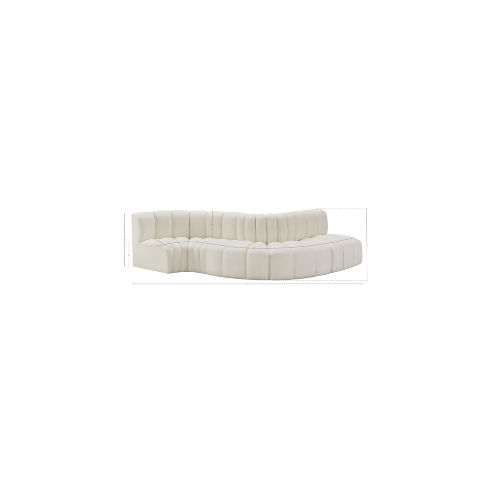 Arc Cream Vegan Leather Modular Sofa