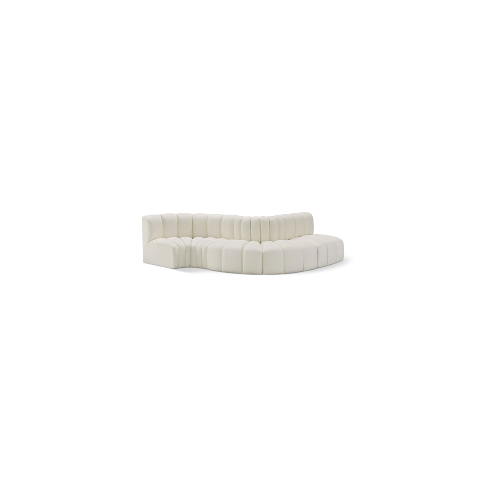 Arc Cream Vegan Leather Modular Sofa