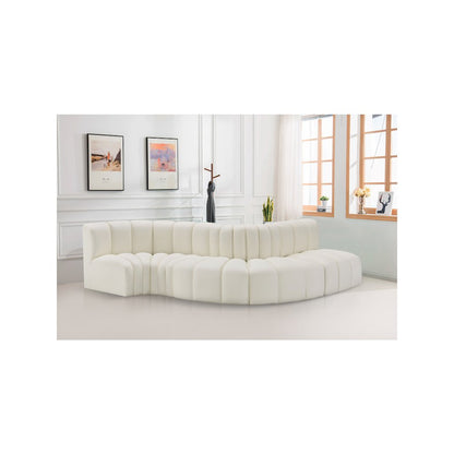 Arc Cream Vegan Leather Modular Sofa