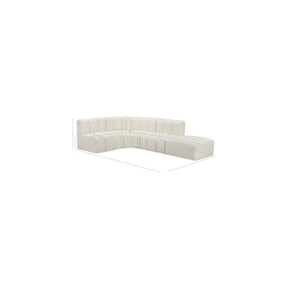 Arc Cream Vegan Leather Modular Sofa