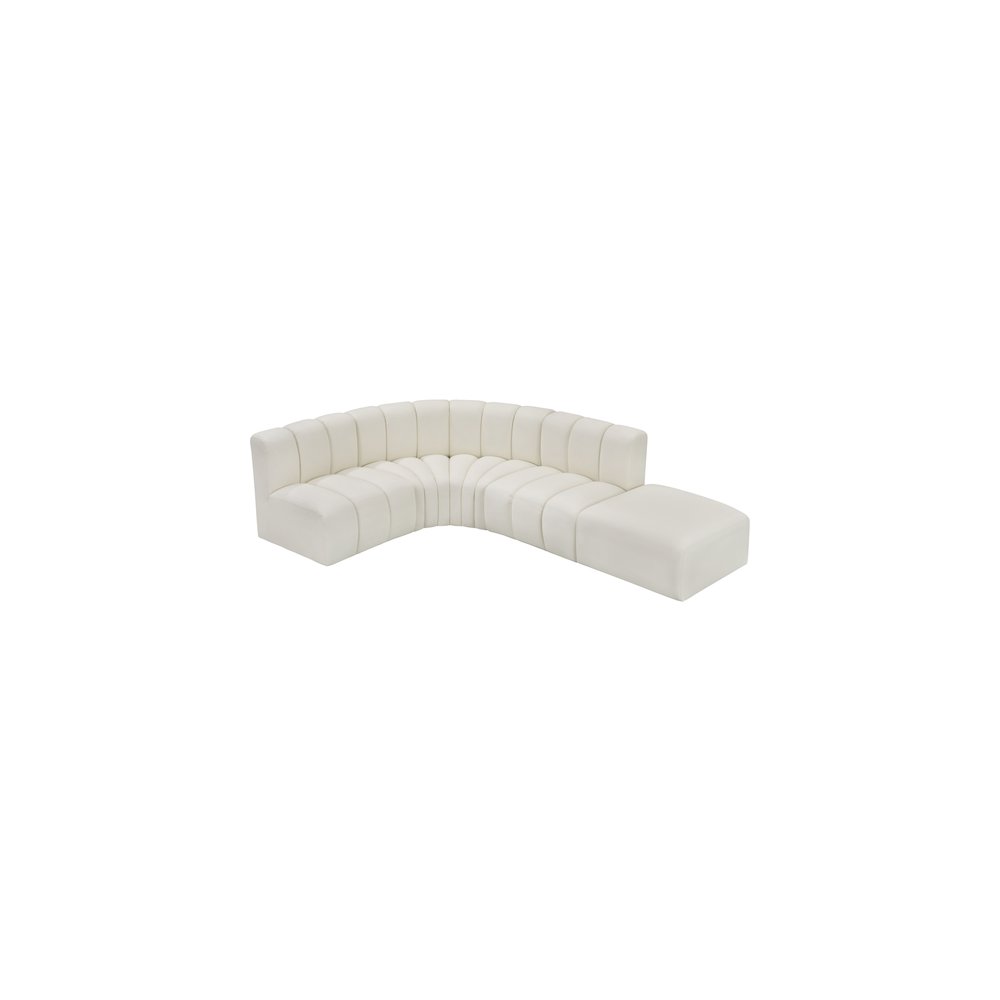 Arc Cream Vegan Leather Modular Sofa