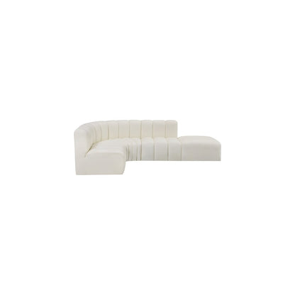 Arc Cream Vegan Leather Modular Sofa
