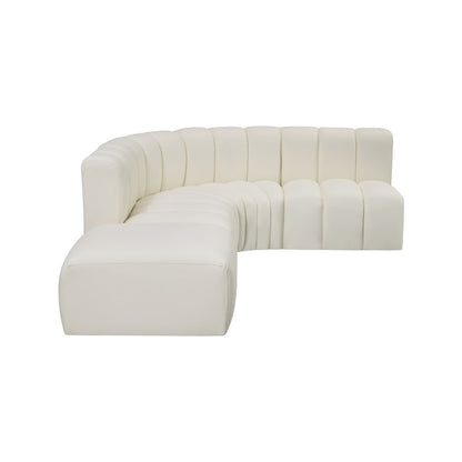 Arc Cream Vegan Leather Modular Sofa