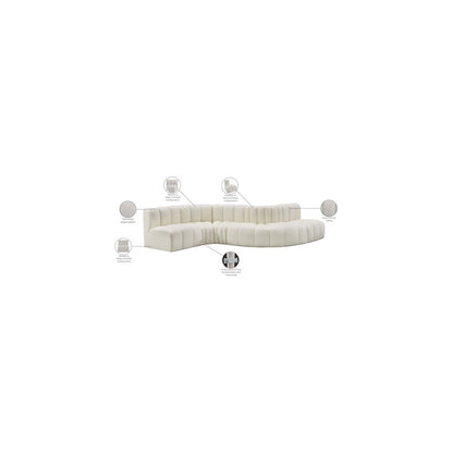 Arc Cream Vegan Leather Modular Sofa