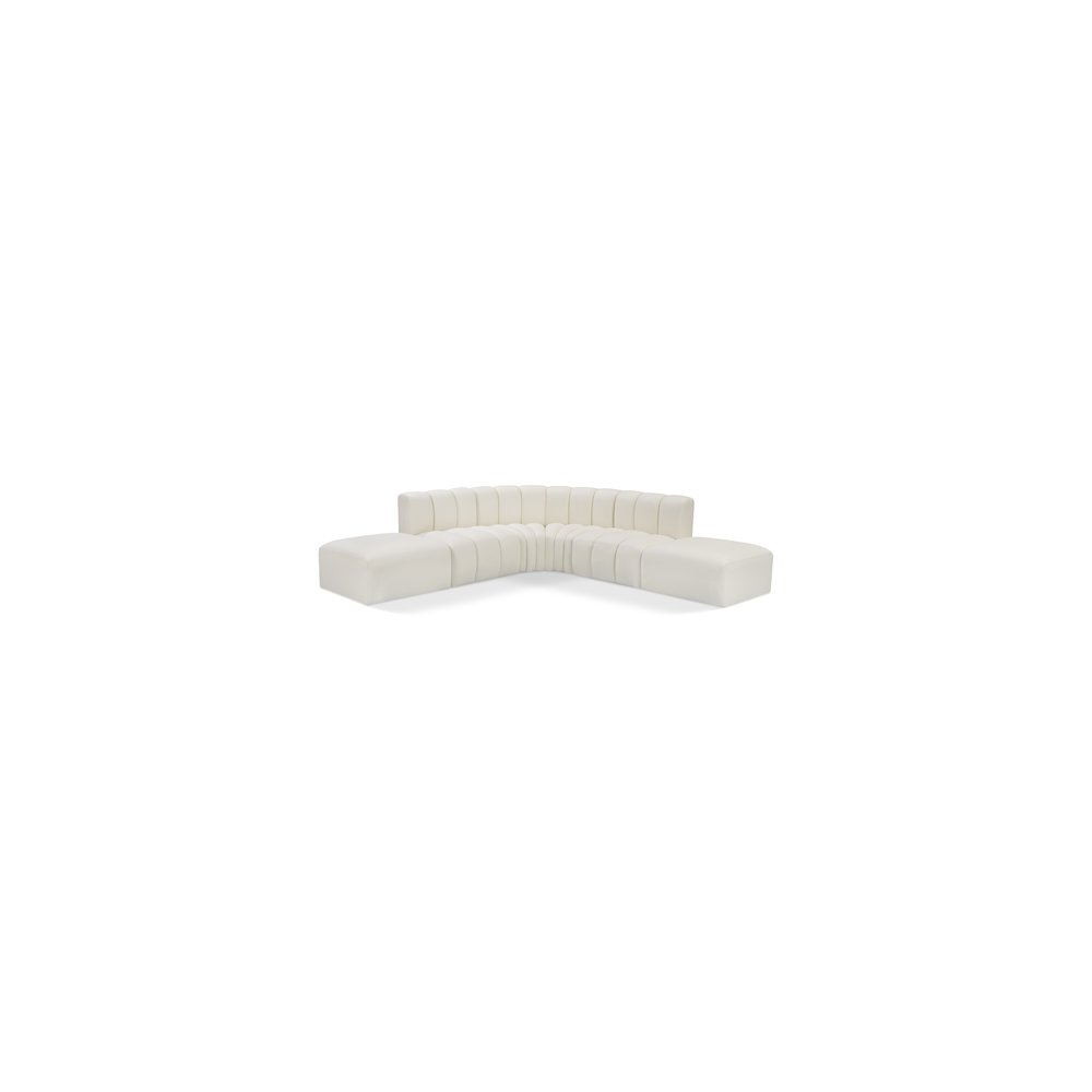 Arc Cream Vegan Leather Modular Sofa