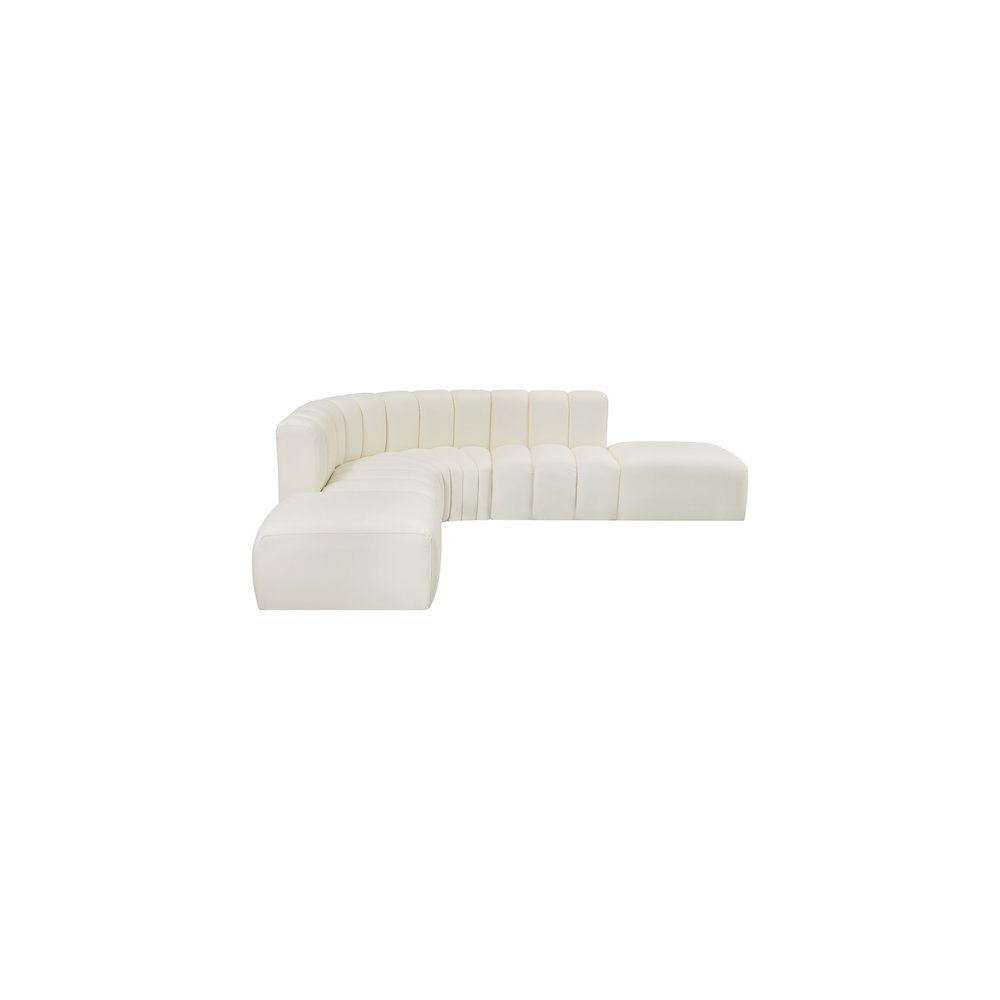 Arc Cream Vegan Leather Modular Sofa