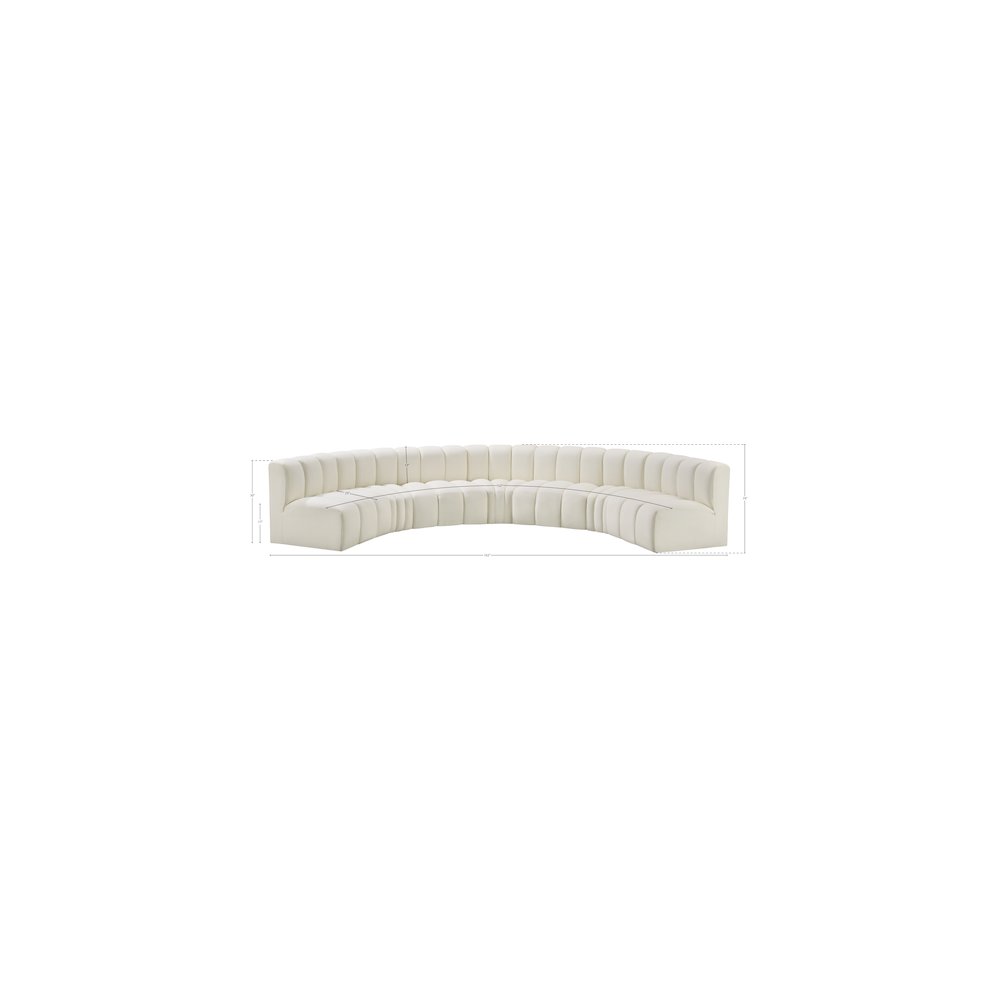 Arc Cream Vegan Leather Modular Sofa