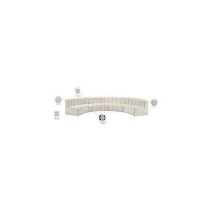 Arc Cream Vegan Leather Modular Sofa