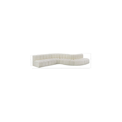 Arc Cream Vegan Leather Modular Sofa