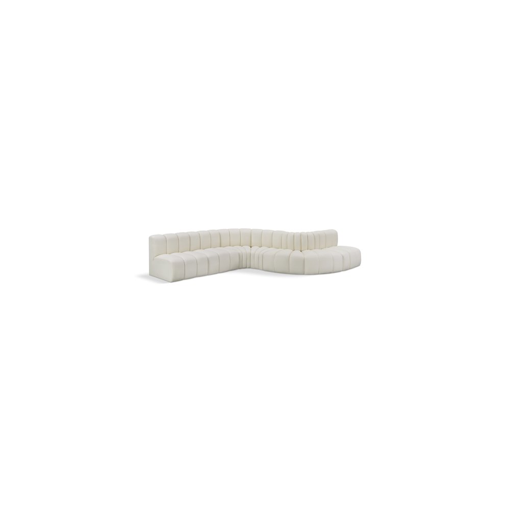 Arc Cream Vegan Leather Modular Sofa