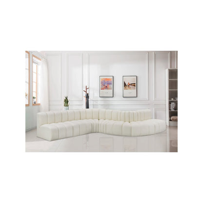 Arc Cream Vegan Leather Modular Sofa