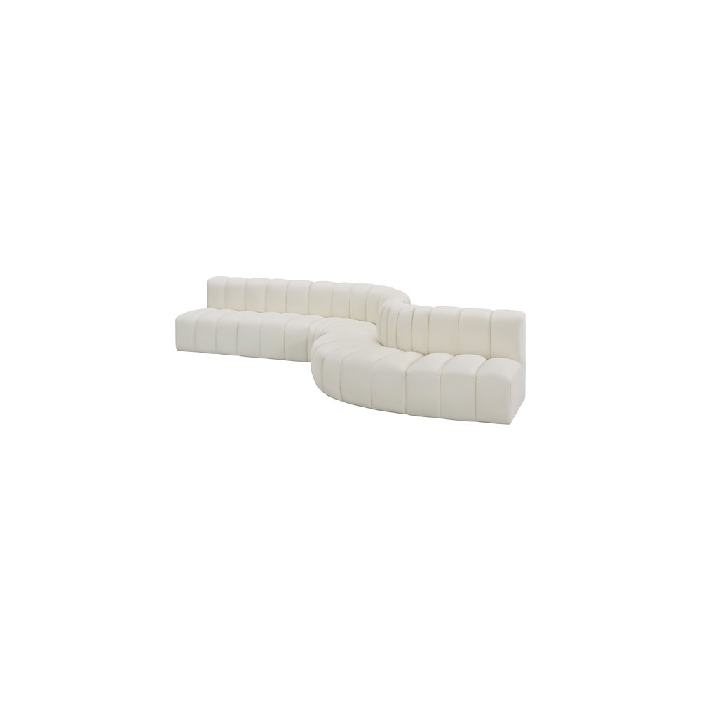 Arc Cream Vegan Leather Modular Sofa