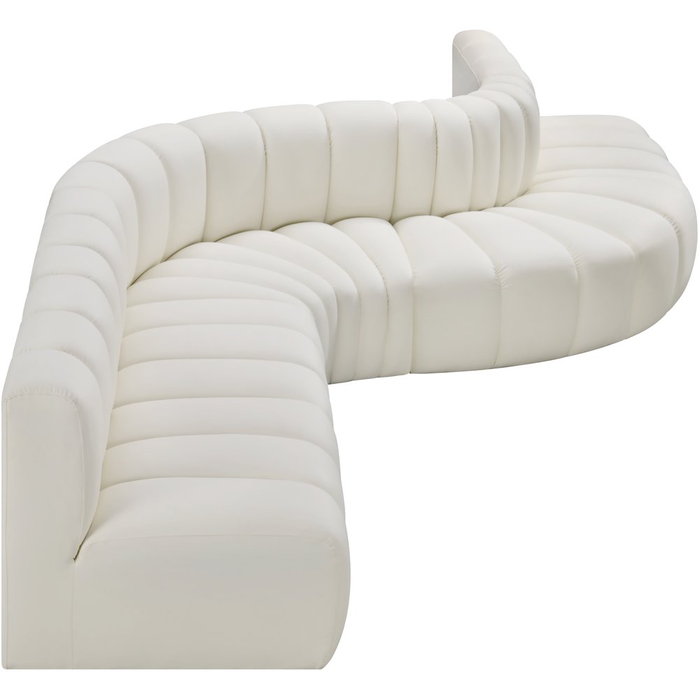 Arc Cream Vegan Leather Modular Sofa