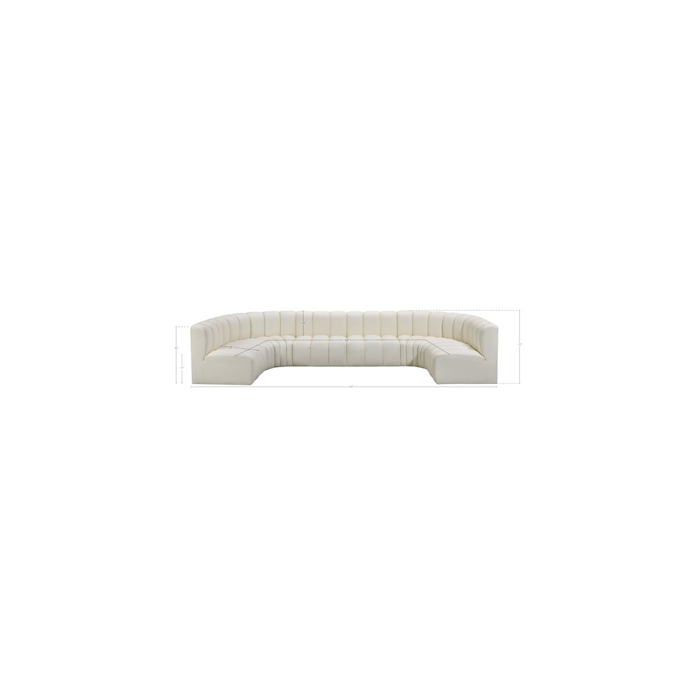 Arc Cream Vegan Leather Modular Sofa