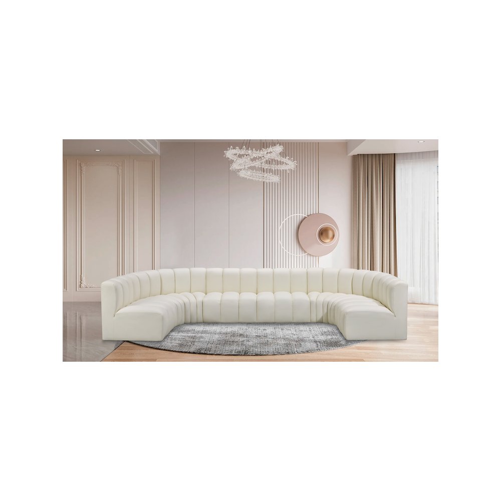 Arc Cream Vegan Leather Modular Sofa