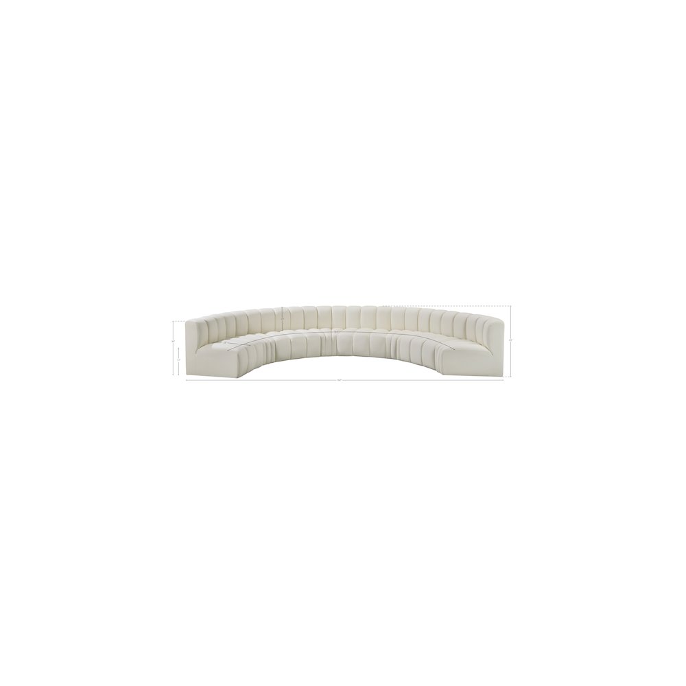 Arc Cream Vegan Leather Modular Sofa