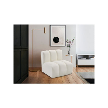 Arc Cream Vegan Leather Straight Chair
