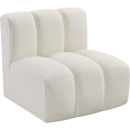 Arc Cream Vegan Leather Straight Chair