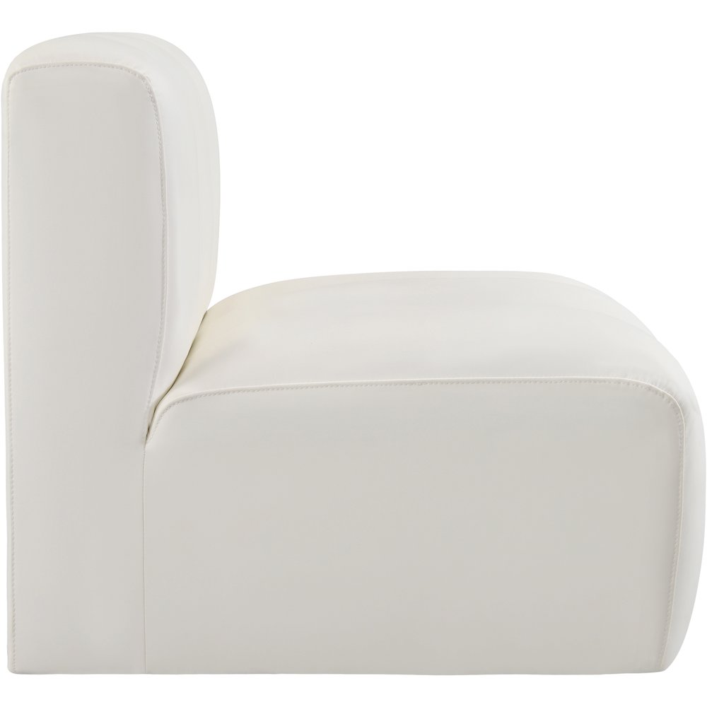 Arc Cream Vegan Leather Straight Chair