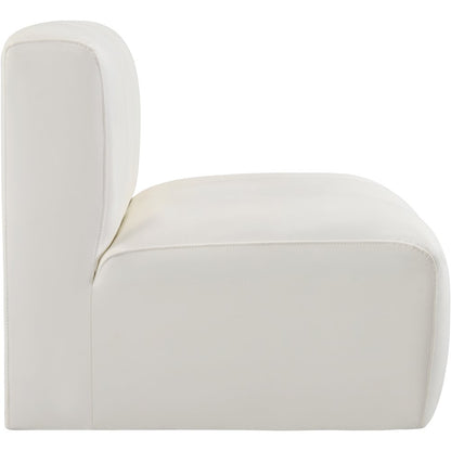 Arc Cream Vegan Leather Straight Chair