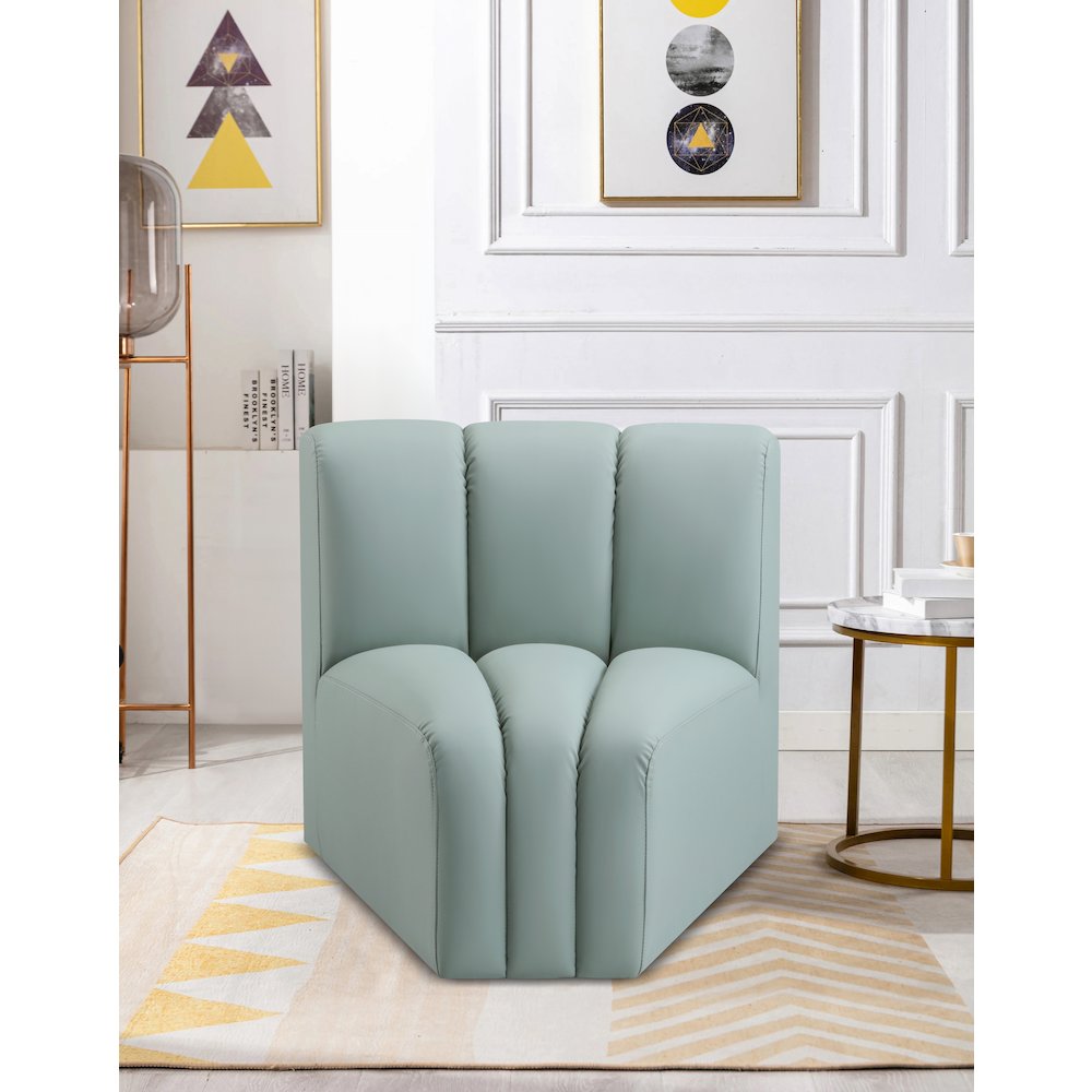 Arc Mint Green Vegan Leather Curved Corner