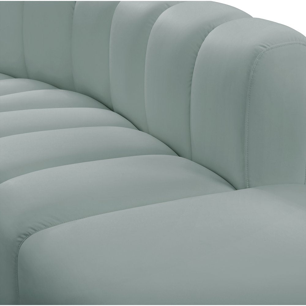 Arc Mint Green Vegan Leather Curved Corner