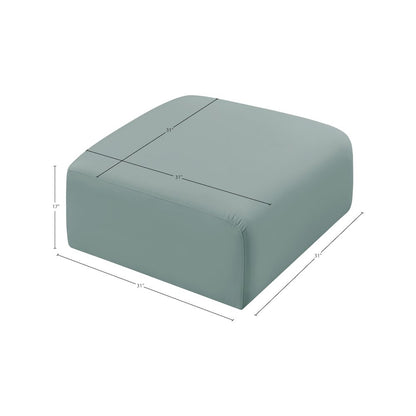 Arc Mint Green Vegan Leather Ottoman