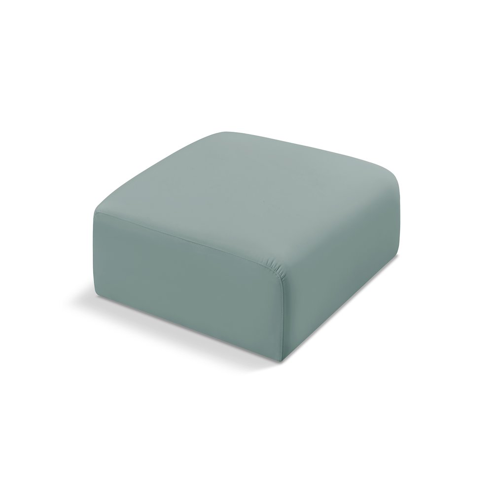 Arc Mint Green Vegan Leather Ottoman