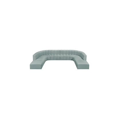 Arc Mint Green Vegan Leather Modular Sofa