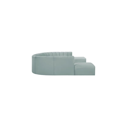 Arc Mint Green Vegan Leather Modular Sofa